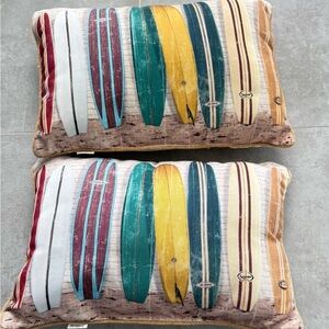 Surfboard Print Decorative Pillow